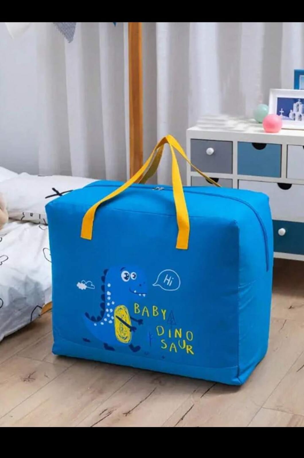NOVA NEST Baby Dinosaur Cloth Organizer and Storage Handbag Portable | Portable Storage Bag | ( Random Color & Mix Design )